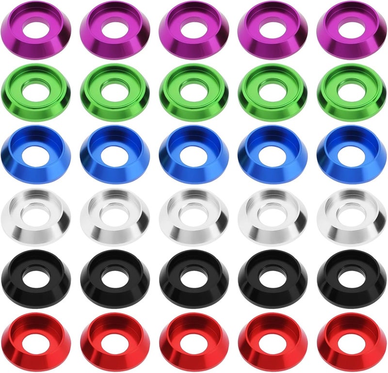 Briny River 60 Pieces M3 Aluminum Alloy Counterbore Washers 8x2mm Cup Shim Gaskets for RC FPV PC Drone Model - Image 1
